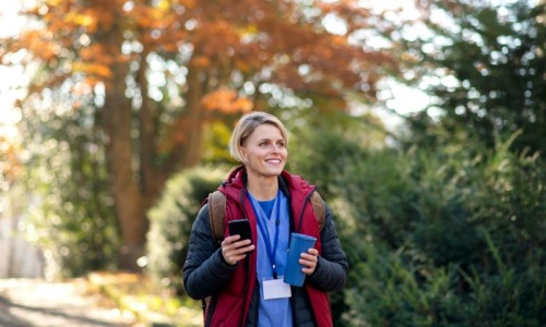 a person holding a phone
